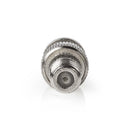 Nedis CSGP41967ME Coax-adapter F Bnc Male - F-connector Female Zilver