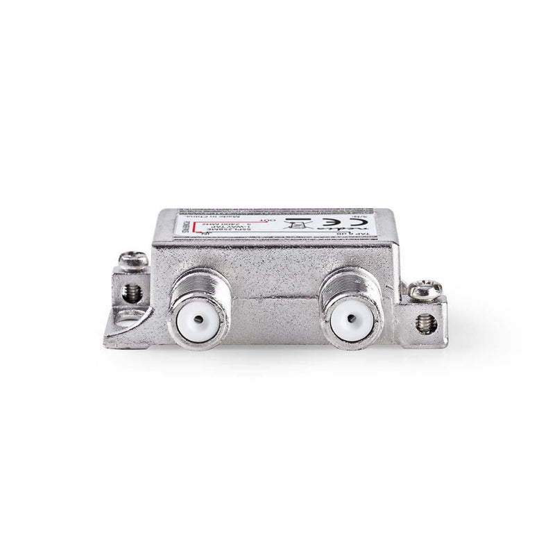 Nedis SSPL258ME Satelliet Tap F-splitter Max. 8 Db Versterking 5 - 2400 Mhz 1 Uitgang