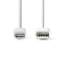 Nedis CCGT39300WT10 Sync And Charge Cable Apple Lightning - Usb-a Male 1.0 M White