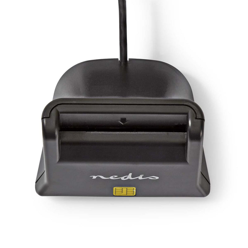 Nedis CRDRU2SM3BK Smartcard Reader Usb 2.0 Desktop Model Black