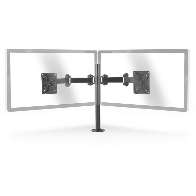 Nedis ERGODMM100BK Ergonomische Monitorbeugel Dubbele Monitor-arm Draai- En Kantelbaar Zwart