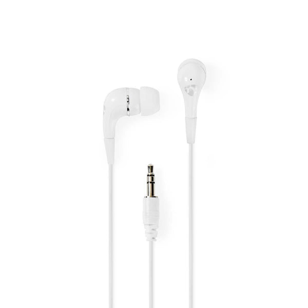 Nedis HPWD1001WT Wired Headphones 1.2m Round Cable In-ear White
