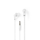 Nedis HPWD1002WT Wired Headphones 1.2m Flat Cable In-ear White