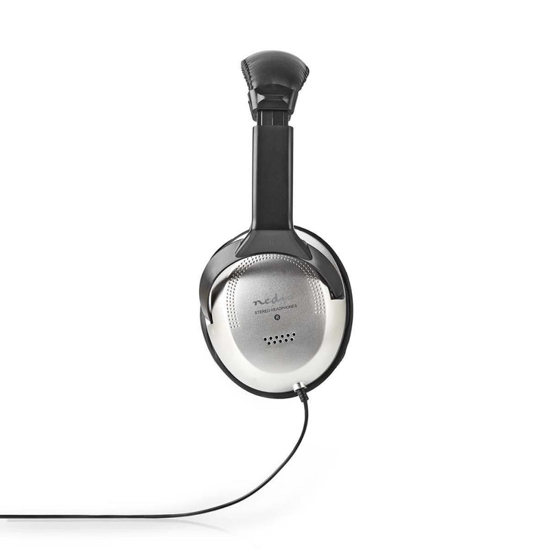 Nedis HPWD1200BK Over-ear Koptelefoon Bedraad 2,70 M Zilver/zwart