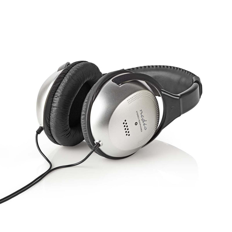 Nedis HPWD1200BK Over-ear Koptelefoon Bedraad 2,70 M Zilver/zwart