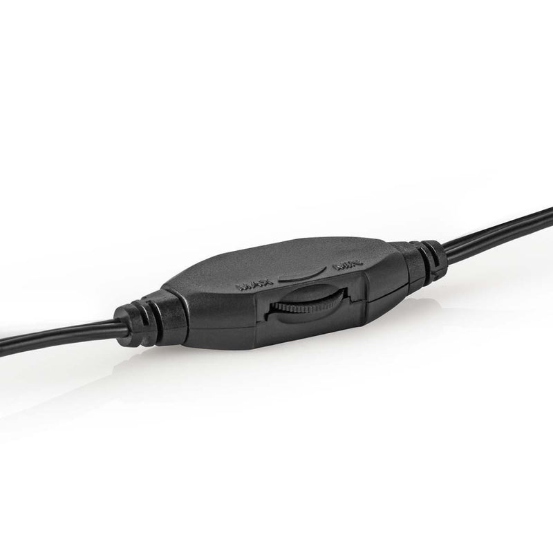 Nedis HPWD1200BK Over-ear Koptelefoon Bedraad 2,70 M Zilver/zwart