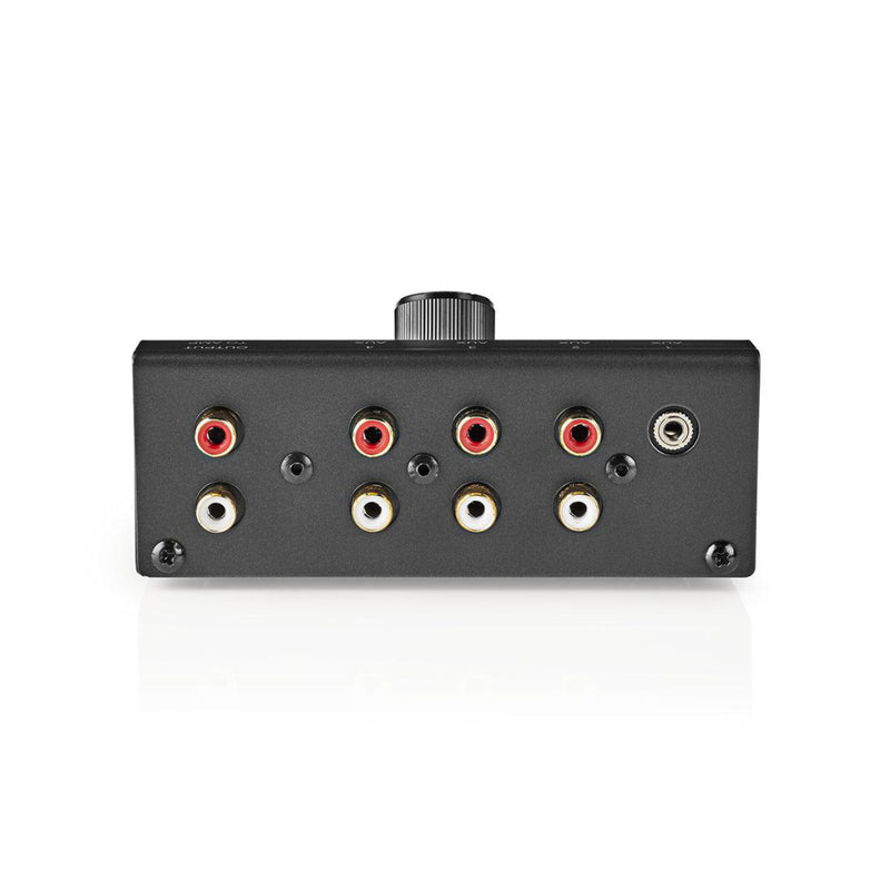 Nedis ASWI2404BK Analoge Audio Switch 3,5 Mm Female + 3x (2x Rca Female) - 2x Rca Female Zwart