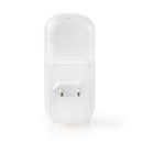 Nedis LNLGETRWT Plug-in Led Nachtlamp Met Stekker En Zaklamp Dag/nachtsensor Bewegingssensor