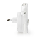 Nedis LNLGETRWT Plug-in Led Nachtlamp Met Stekker En Zaklamp Dag/nachtsensor Bewegingssensor