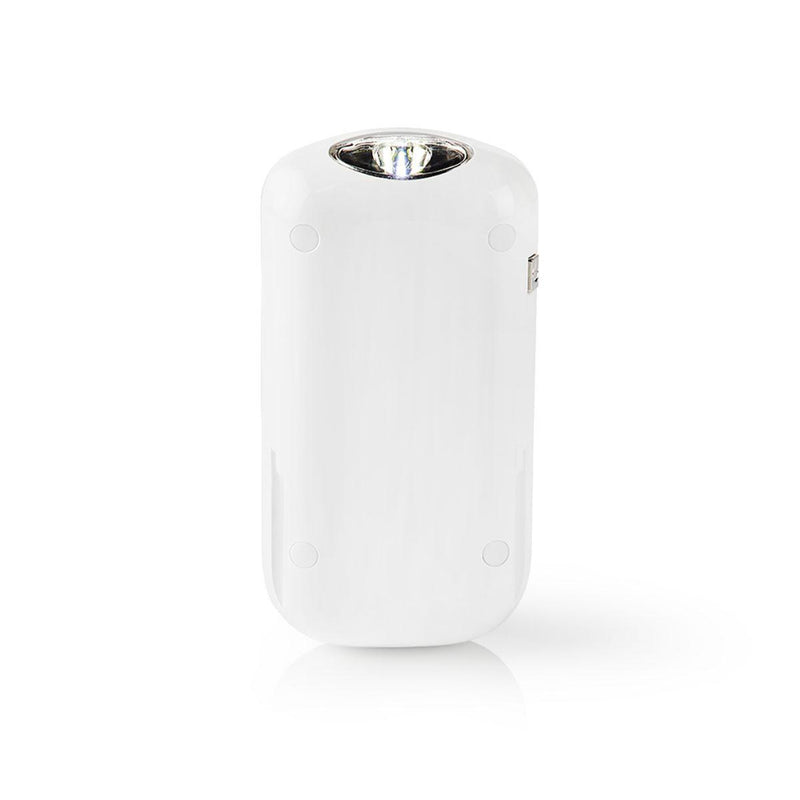 Nedis LNLGETRWT Plug-in Led Nachtlamp Met Stekker En Zaklamp Dag/nachtsensor Bewegingssensor