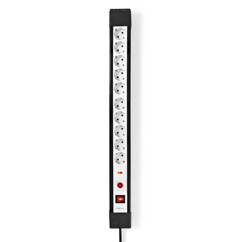 Nedis EXS103SPF1PRO Stekkerdoos Met Overspanningsbeveiliging Pro-line 10-weg 3,00 M Schuko/type F (