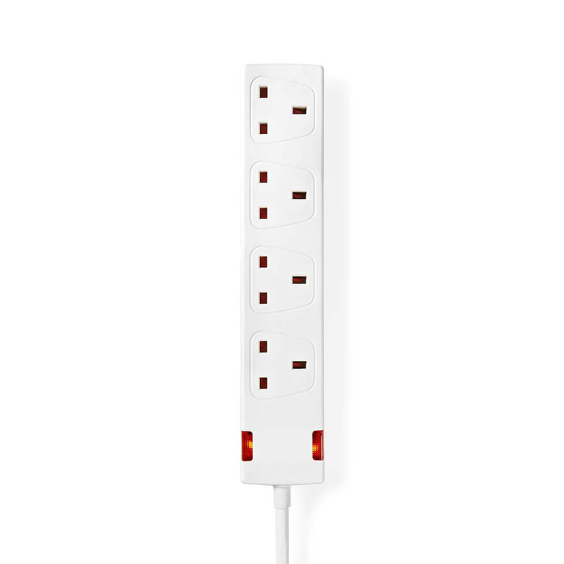 Nedis EXS415G1WT Stekkerdoos 4-weg 1,50 M Wit Uk