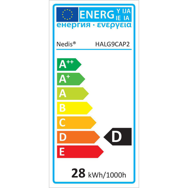 Nedis HALG9CAP2 Halogeenlamp G9 -capsule 28 W 370 Lm 2800 K