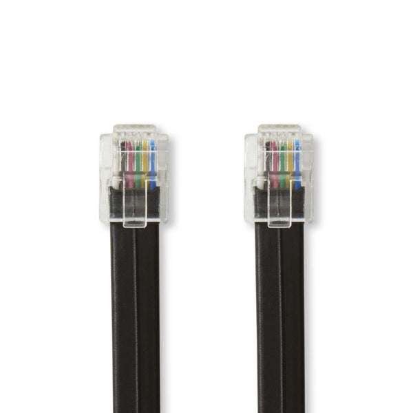 Nedis TCGP90300BK10 Telecomkabel Rj12 (6p6c) Male - Rj12 (6p6c) Male 1,00 M Zwart