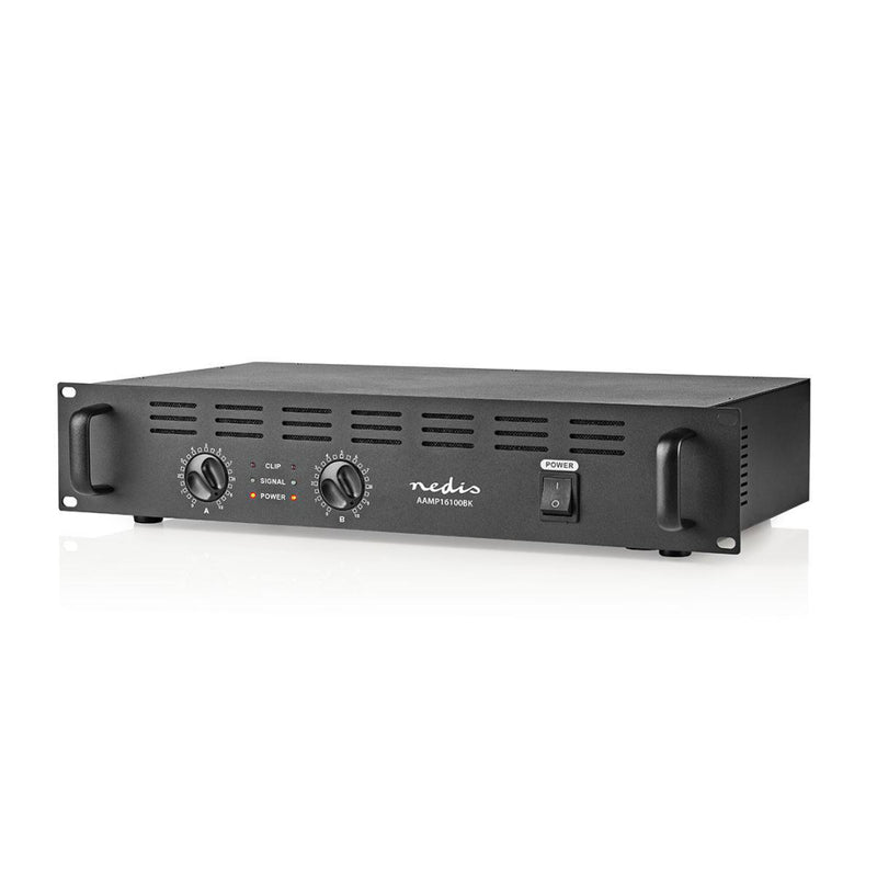 Nedis AAMP16100BK Pa-versterker 2x 120 W 19"