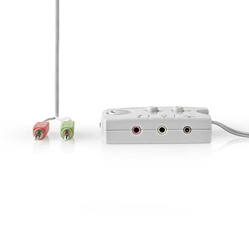 Nedis ASCR10020GY Analoge Audioswitch 2x 3,5 Mm Male 3x 3,5 Mm Female + 2,5 Mm Female Ivoor