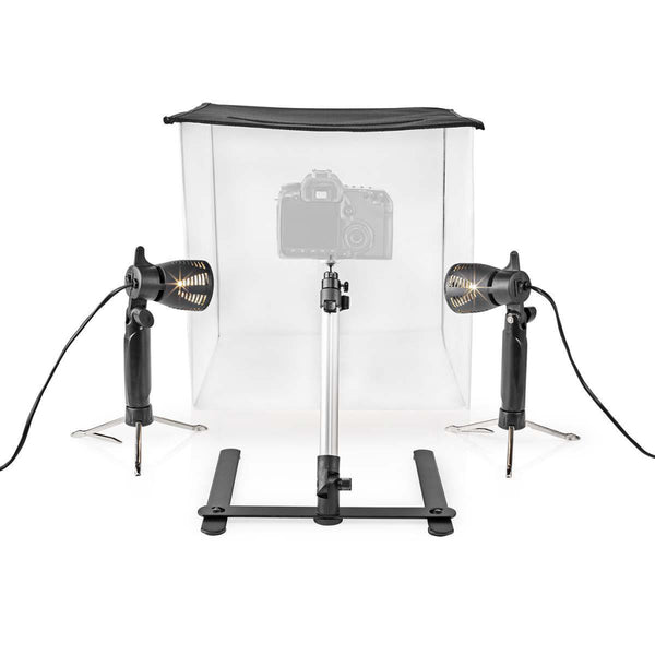 Nedis SKT010WT Led Fotostudioset 40 X 40 Cm 6500 K Opvouwbaar