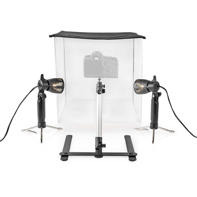 Nedis SKT010WT Led Fotostudioset 40 X 40 Cm 6500 K Opvouwbaar
