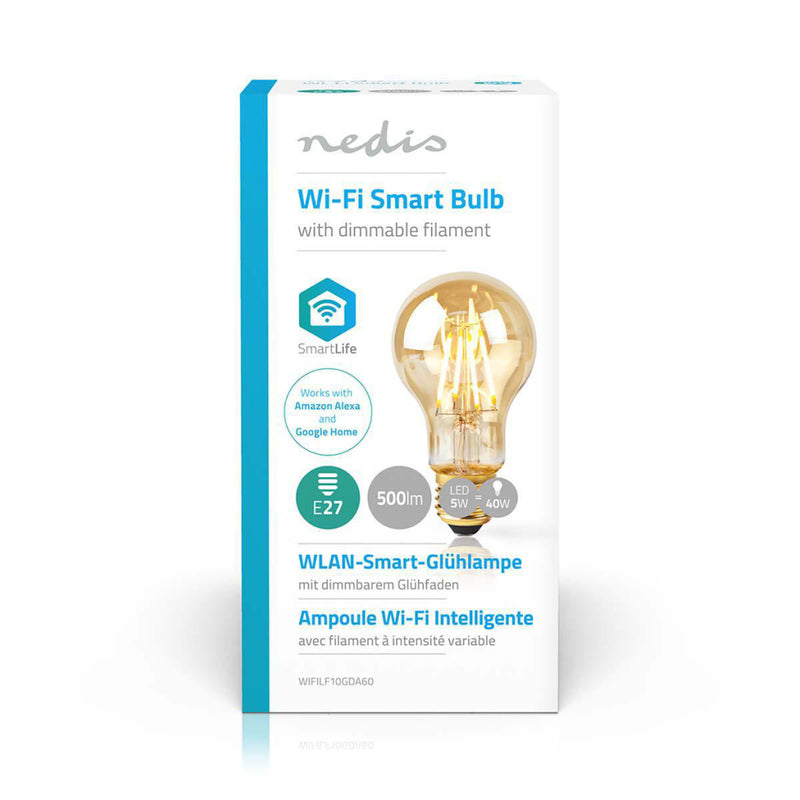 Nedis WIFILF10GDA60 Wi-fi Smart Led-lamp Met Filament E27 A60 5 W 500 Lm