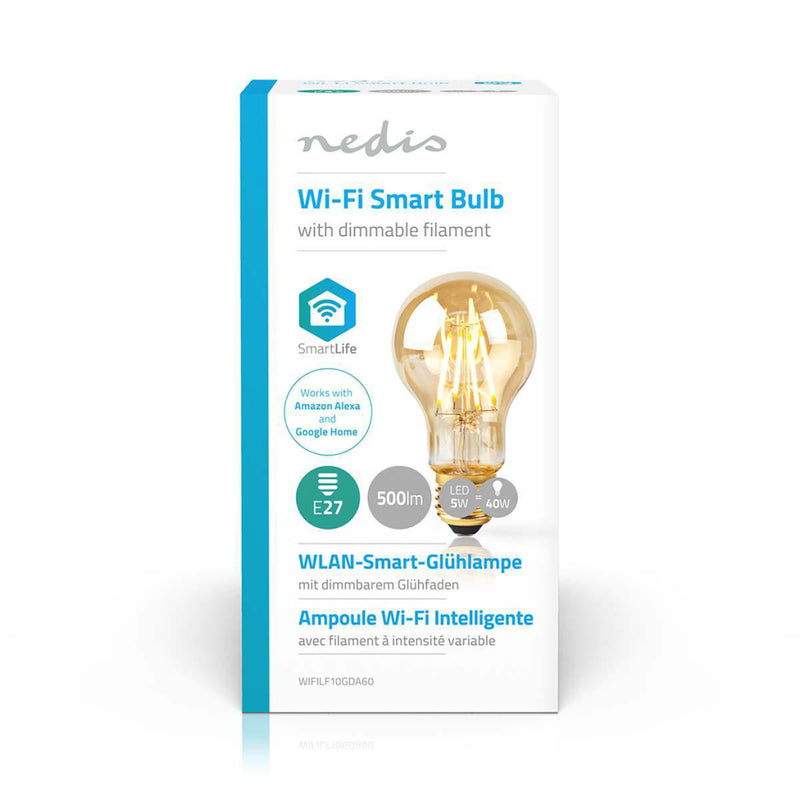 Nedis WIFILF10GDA60 Wi-fi Smart Led-lamp Met Filament E27 A60 5 W 500 Lm