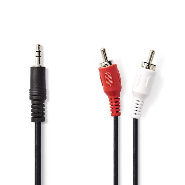 Nedis CAGB22200BK30 Stereo Audiokabel 3,5 Mm Male - 2x Rca Male 3,00 M Zwart