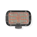 Nedis BBQE110BK Elektrische Barbecue Rechthoekig 38 X 22 Cm 2000 W