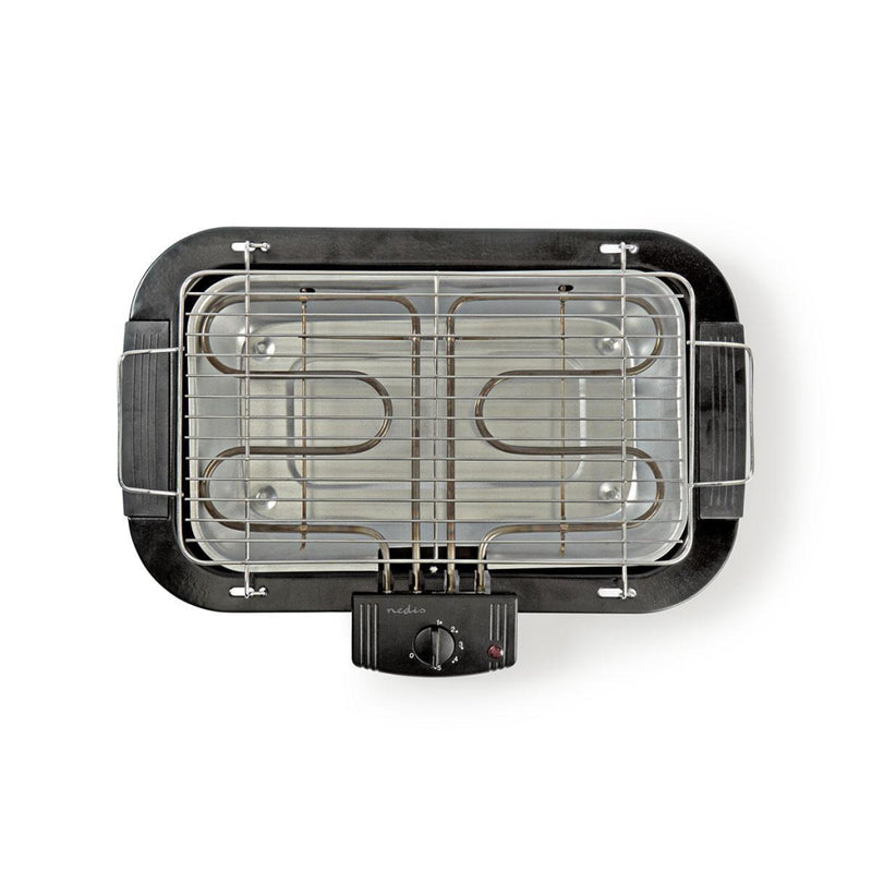 Nedis BBQE110BK Elektrische Barbecue Rechthoekig 38 X 22 Cm 2000 W