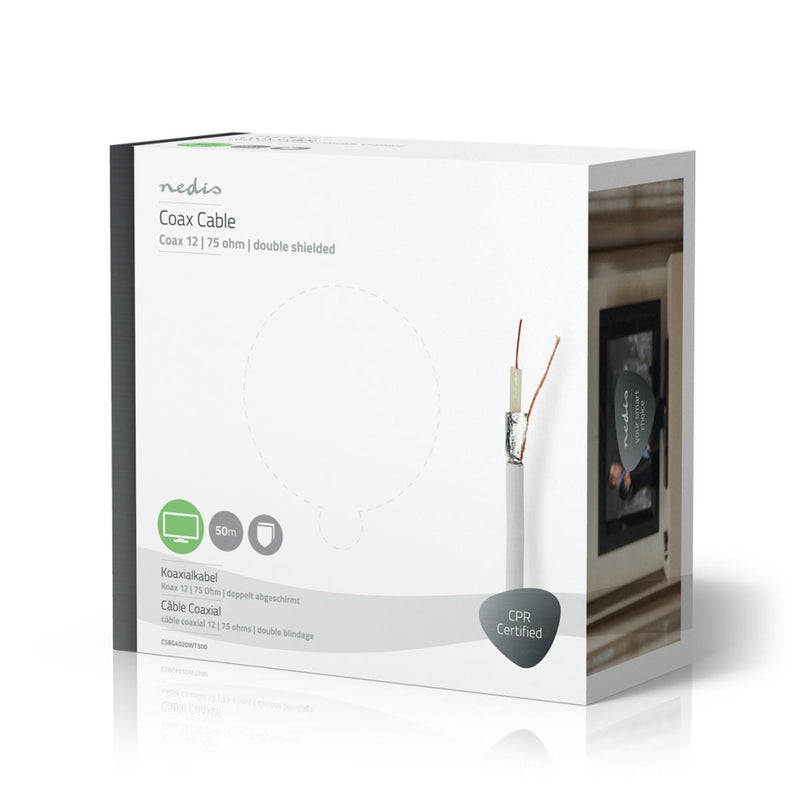 Nedis CSBG4020WT500 Coaxkabel Coax 12 50,0 M Giftbox Wit