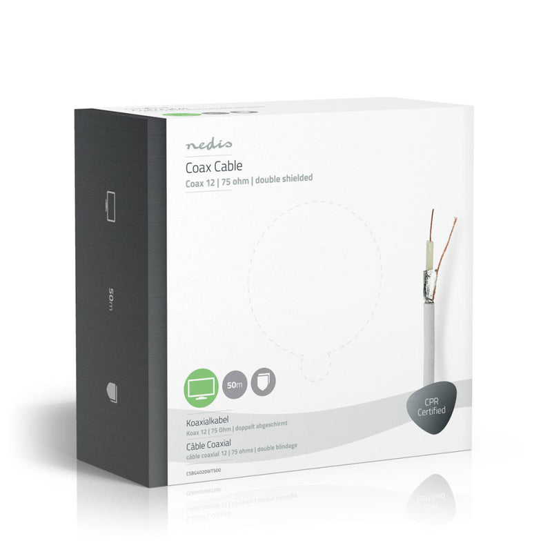 Nedis CSBG4020WT500 Coaxkabel Coax 12 50,0 M Giftbox Wit