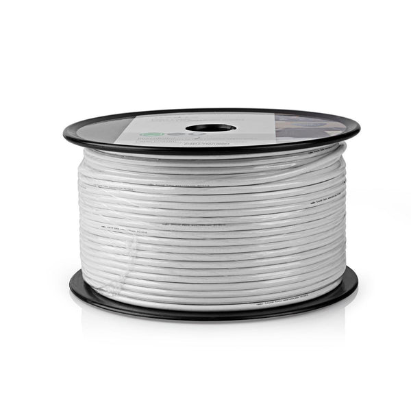 Nedis CSBR4005WT1000 Coaxkabel Mini Coax 100 M Rol Wit
