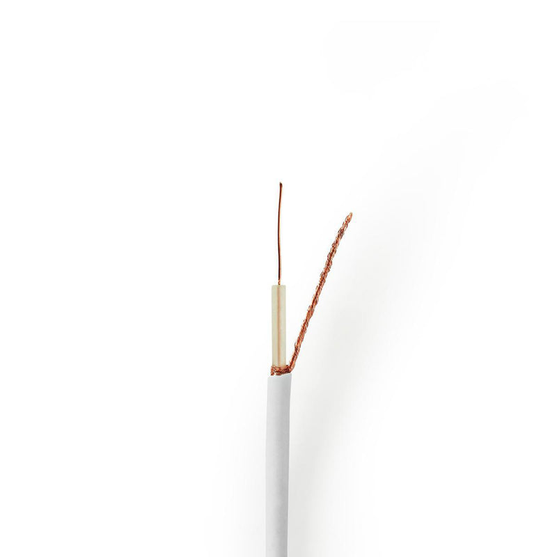 Nedis CSBR4005WT1000 Coaxkabel Mini Coax 100 M Rol Wit