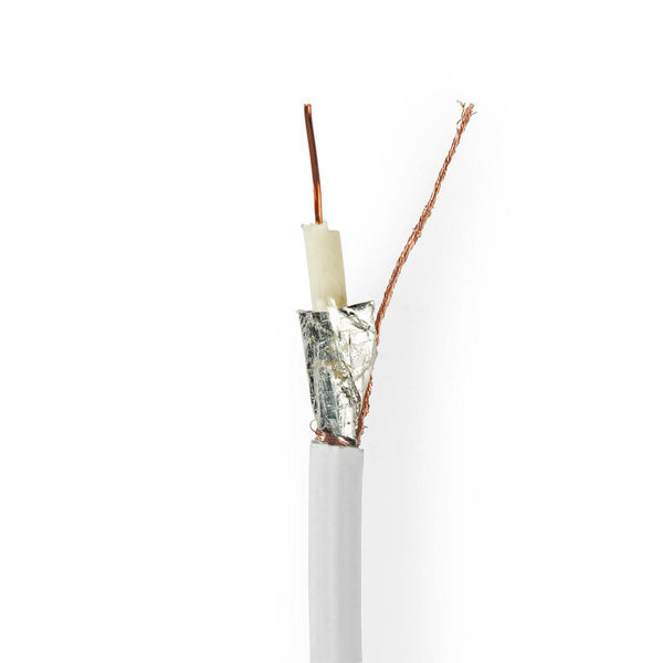 Nedis CSBR4010WT100 Coaxkabel Rg6t 10,0 M Minirol Wit