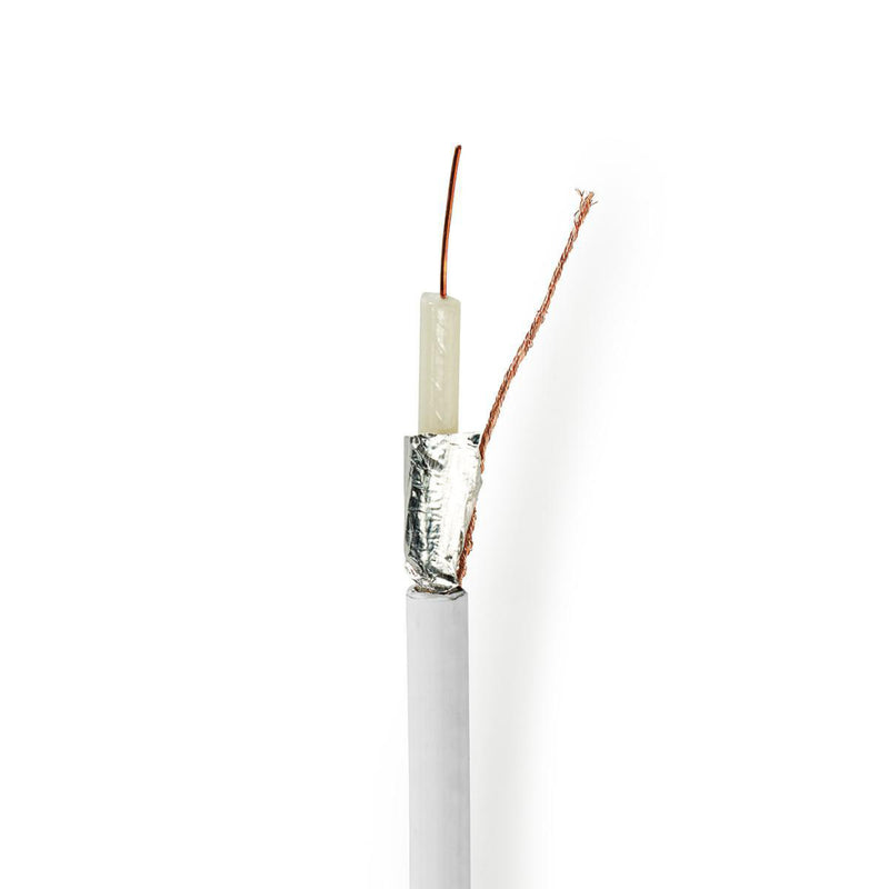 Nedis CSBR4020WT100 Coaxkabel Coax 12 10,0 M Minirol Wit