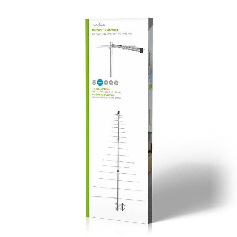 Nedis ANORUV80ME Outdoor Tv Antenna Max. 12 Db Gain Vhf: 170 - 230 Mhz Uhf: 470 - 790 Mhz