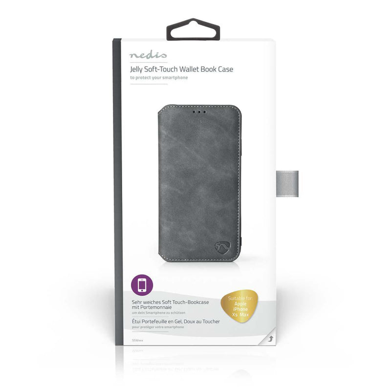Nedis SSW20004BK Soft Wallet Book Voor Apple Iphone Xs Max Zwart