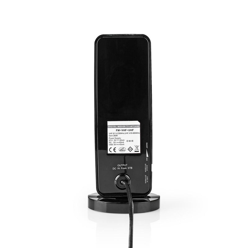 Nedis ANIR1504BK700 Hdtv-antenne Voor Binnen 0 - 15 Km Versterking 26 Db Fm / Vhf / Uhf Zwart