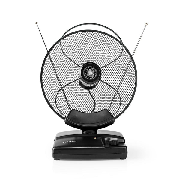 Nedis ANIR2503BK Hdtv-antenne Voor Binnen 0 - 25 Km Versterking 30 - 36 Db Fm / Vhf / Uhf Zwart