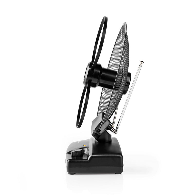 Nedis ANIR2503BK700 Hdtv-antenne Voor Binnen 0 - 25 Km Versterking 30 - 36 Db Fm / Vhf / Uhf Zwart