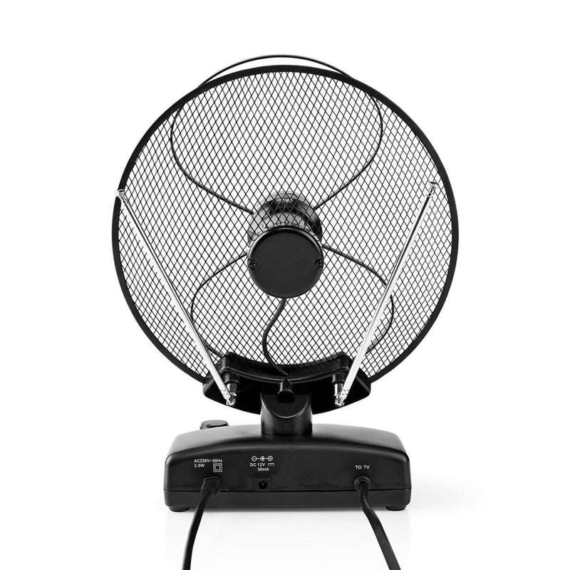Nedis ANIR2503BK700 Hdtv-antenne Voor Binnen 0 - 25 Km Versterking 30 - 36 Db Fm / Vhf / Uhf Zwart