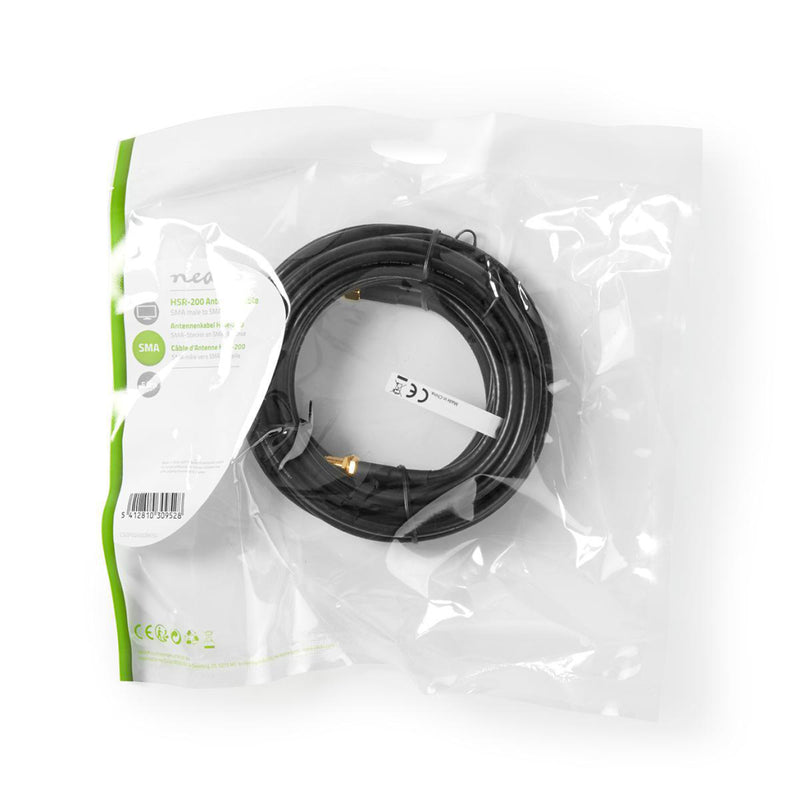 Nedis CSGP02400BK50 Antennekabel Hsr-200 Sma Male - Sma Female 5.0 M Zwart