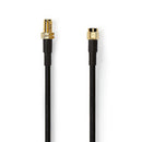 Nedis CSGP02400BK150 Antennekabel Sma Male Sma Female Verguld 50 Ohm Dubbel Afgeschermd 15.0 M Rond