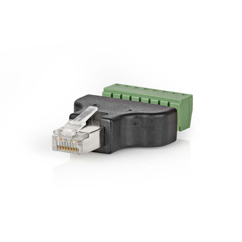 Nedis CCTVCM20BK Cctv-beveiligingsconnector 8-aderig Naar Rj45 Male