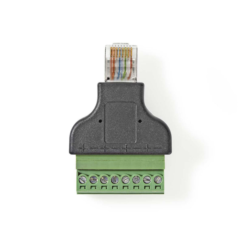 Nedis CCTVCM20BK Cctv-beveiligingsconnector 8-aderig Naar Rj45 Male