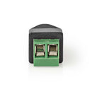 Nedis CCTVCM40BK5 Cctv-beveiligingsconnector 5x 2-aderig Naar Rca Male