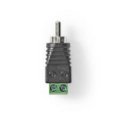 Nedis CCTVCM40BK5 Cctv-beveiligingsconnector 5x 2-aderig Naar Rca Male