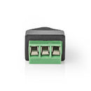 Nedis CCTVCM50BK5 Cctv-beveiligingsconnector 5x 3-aderige Naar 3,5 Mm Male