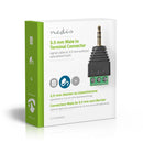 Nedis CCTVCM50BK5 Cctv-beveiligingsconnector 5x 3-aderige Naar 3,5 Mm Male