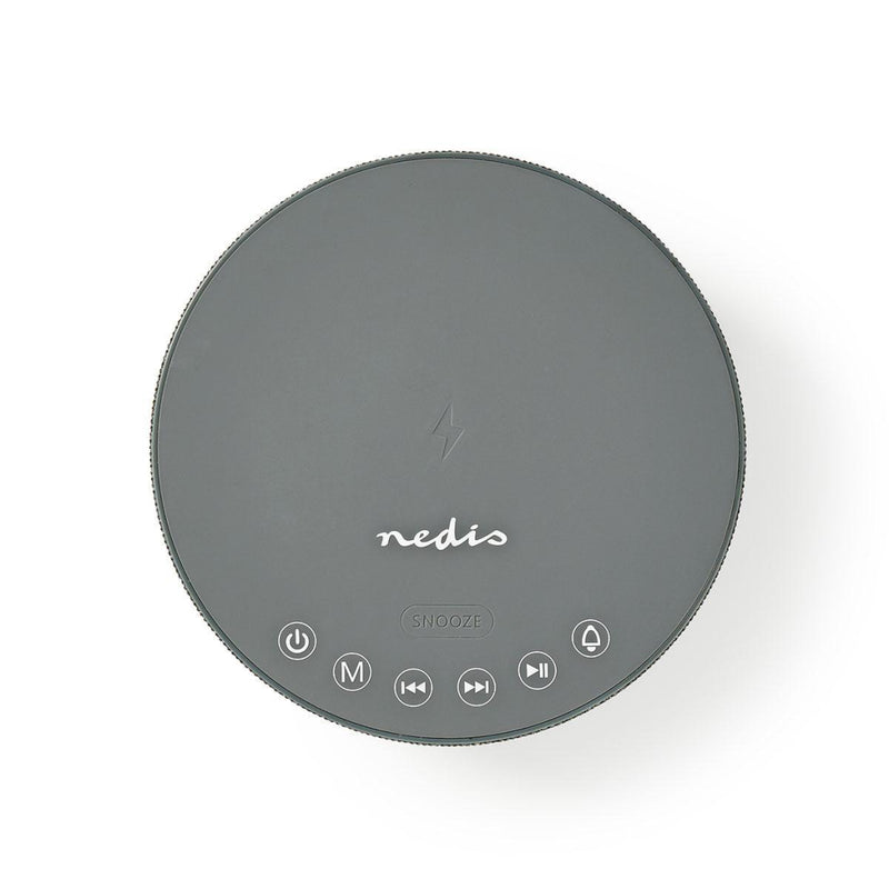Nedis SPBT4000GY Bluetooth&reg;-speaker Met Draadloos Laden 30 W Tot 6 Uur Speeltijd Klok Grijs