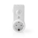 Nedis PIRWI10WT Bewegingsmelder Schuko Type F Instelbare Vertragingstijd, Omgevingslicht En Lichtge