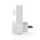 Nedis PIRWI10WT Bewegingsmelder Schuko Type F Instelbare Vertragingstijd, Omgevingslicht En Lichtge